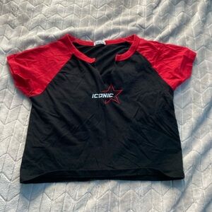 Rue 21 iconic red and black shirt